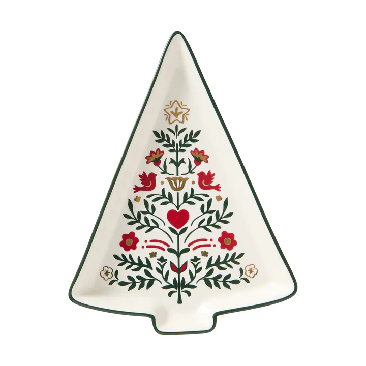 Christmas Tree prato de servir - Multicolor, 15,2x11x1,6 cm - Lexington