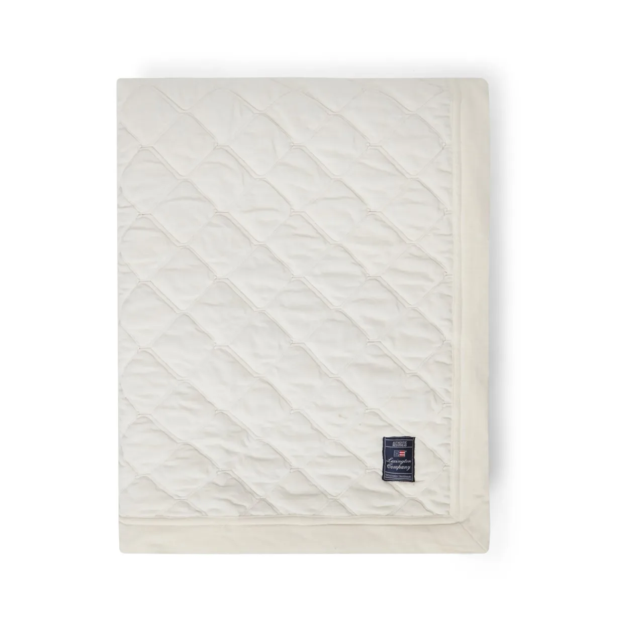 Colcha algodão e veludo Quilted Organic 240x260 cm, Branco neve Lexington