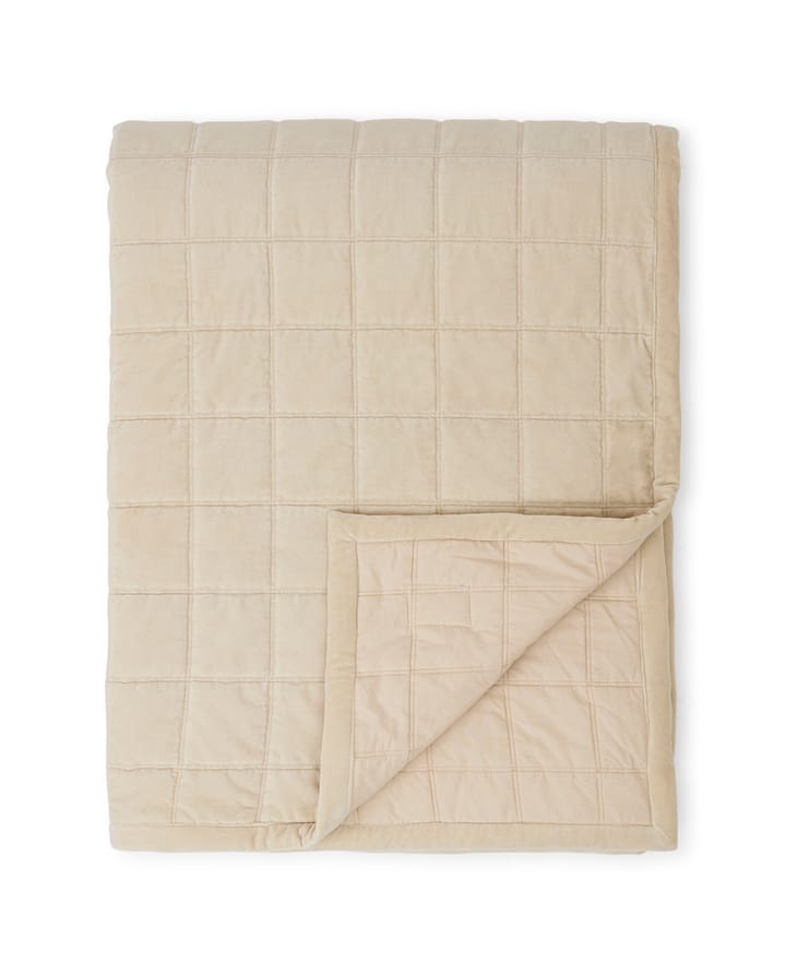 Colcha de algodão aveludado Cotton 160x240 cm - Light beige - Lexington