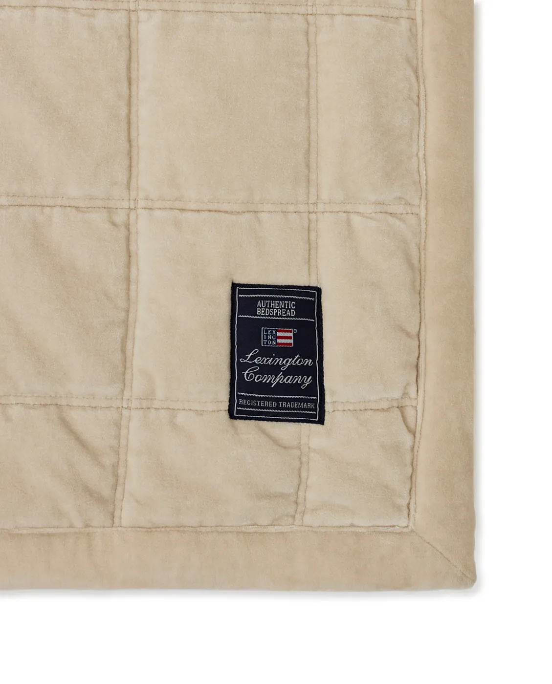 Colcha de algodão aveludado Cotton 160x240 cm, Light beige Lexington