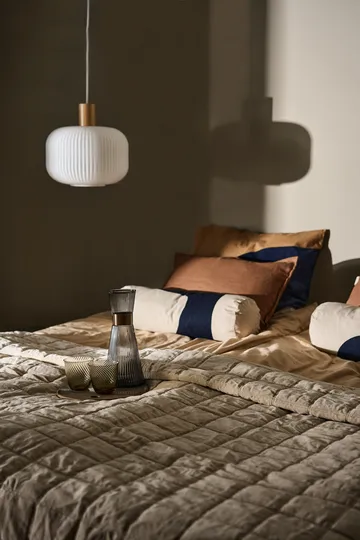 Colcha de algodão aveludado Cotton 240x260 cm - Light beige - Lexington