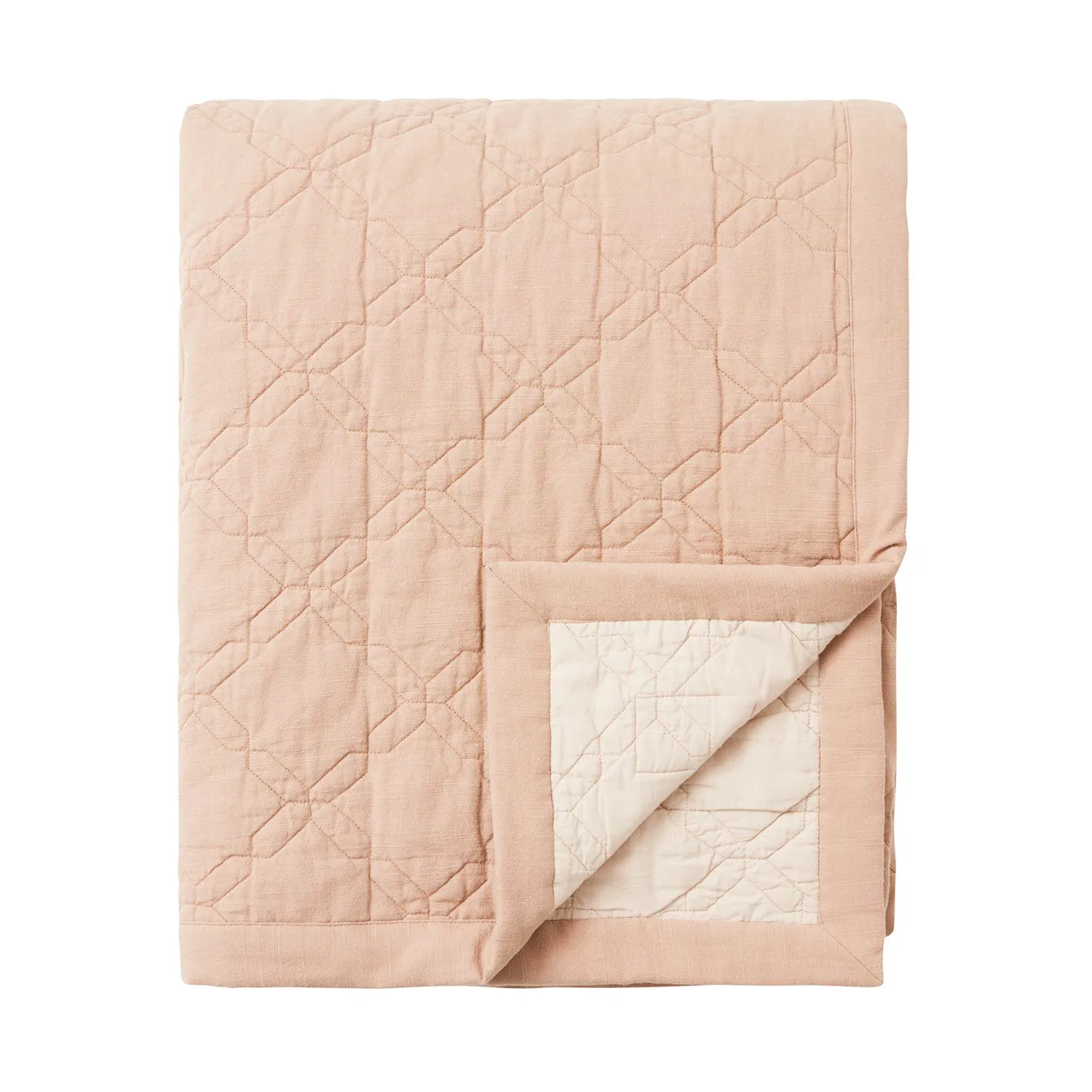 Colcha Quilted Recycled Cotton 260x240 cm, Bege Lexington