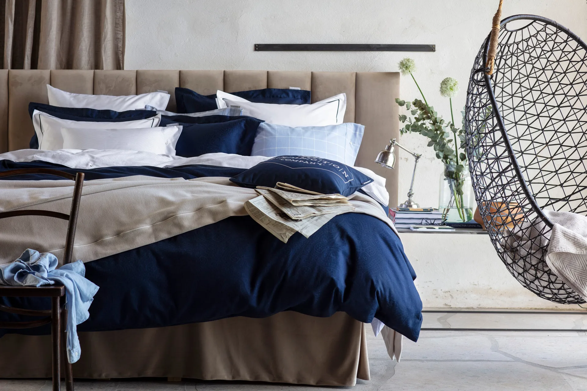 Colcha veludo Hotel 160x240 cm, Bege Lexington