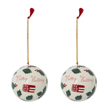 Conjunto de 2 bolas de Natal Lexington Papier Maché - Lexington