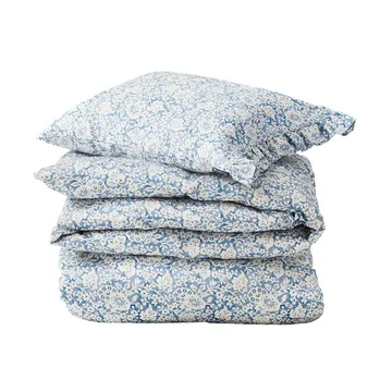 Conjunto de cama Blue Floral Printed Cotton Sateen - 50x60 cm, 150x210 cm - Lexington