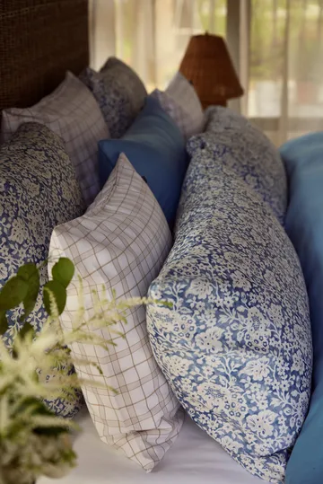 Conjunto de cama Blue Floral Printed Cotton Sateen - 50x60 cm, 150x210 cm - Lexington