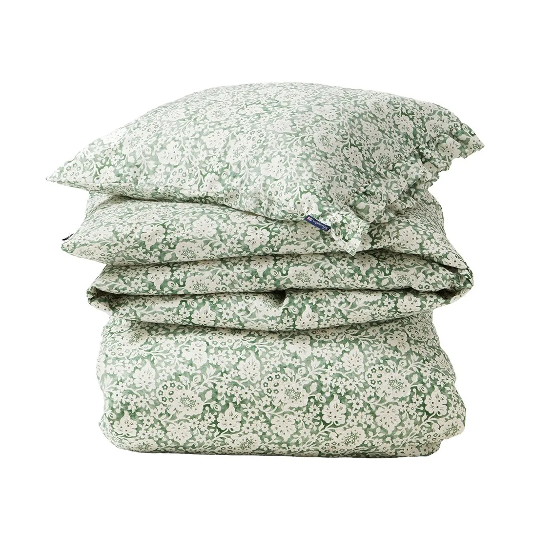 Conjunto de cama Green Floral Printed Cotton Sateen, 50x60 cm, 150x210 cm Lexington