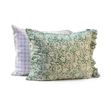 Conjunto de cama Green Floral Printed Cotton Sateen - 50x60 cm, 150x210 cm - Lexington