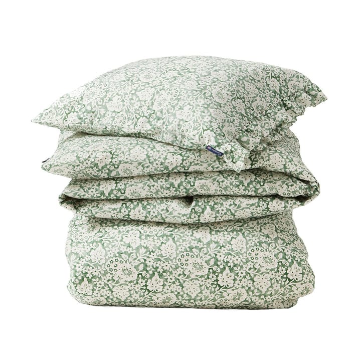 Conjunto de cama Green Floral Printed Cotton Sateen - 50x60 cm, 220x220 cm - Lexington