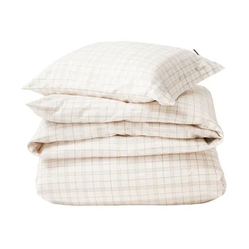 Conjunto de cama White/Beige Checked Lyocell/Cotton  - 50x60 cm, 150x210 cm - Lexington
