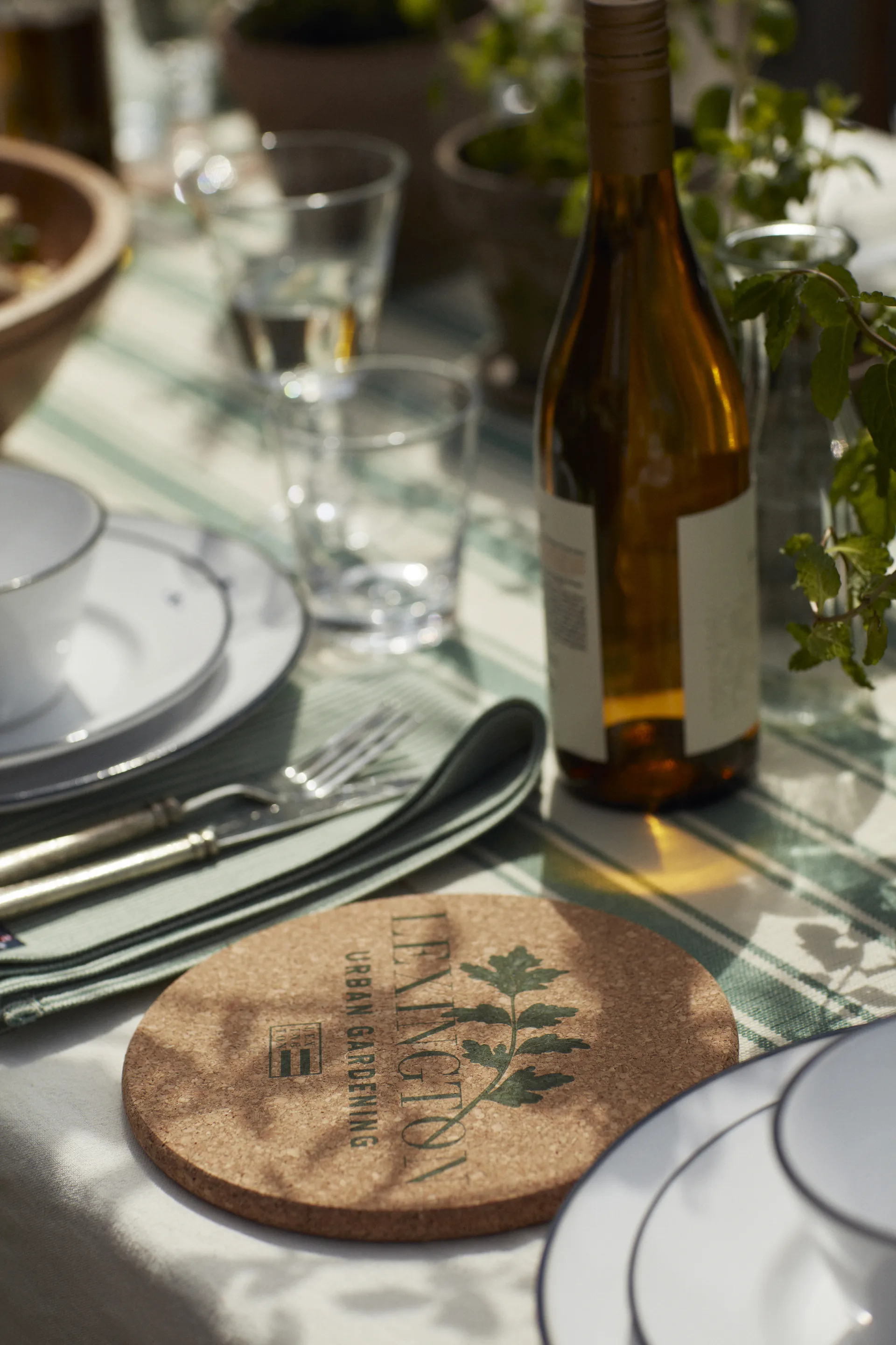 Cork base para copos Ø20 cm 2 peças, Urban gardening Lexington