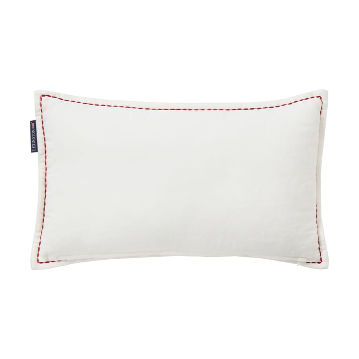 Dog sleigh ekologisk  almofada em algodão veludo 30x50 cm, Branco Lexington