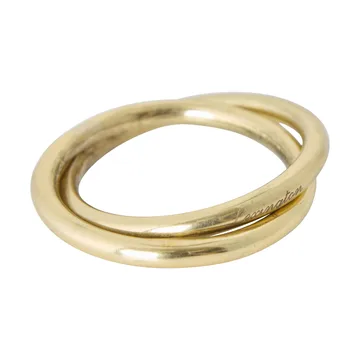 Double ring latão argola de guardanapo - Gold, Ø4 cm - Lexington