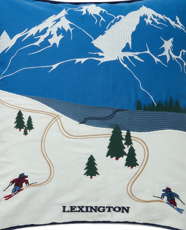 Down hill eko. capa de almofada em algodão twill 50x50 cm, Azul-branco Lexington