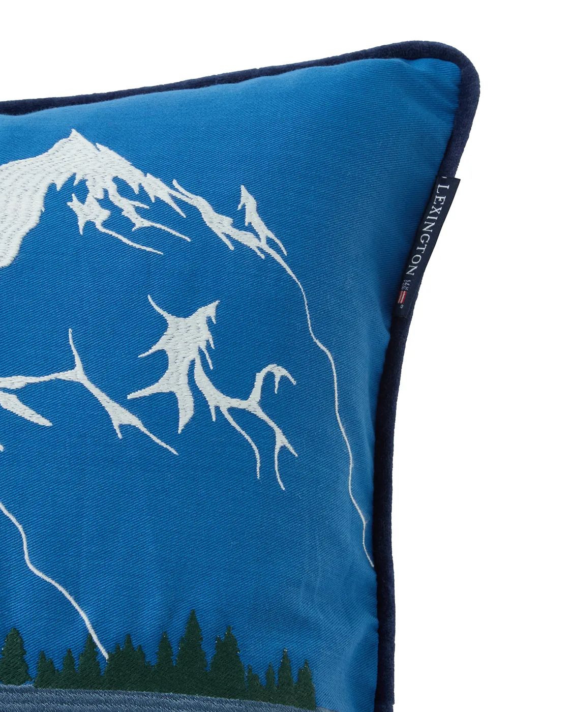 Down hill eko. capa de almofada em algodão twill 50x50 cm, Azul-branco Lexington