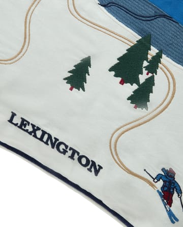 Down hill eko. capa de almofada em algodão twill 50x50 cm - Azul-branco - Lexington