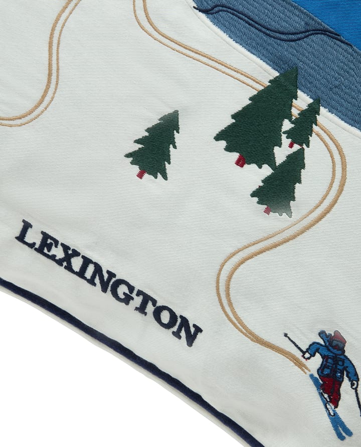 Down hill eko. capa de almofada em algodão twill 50x50 cm, Azul-branco Lexington
