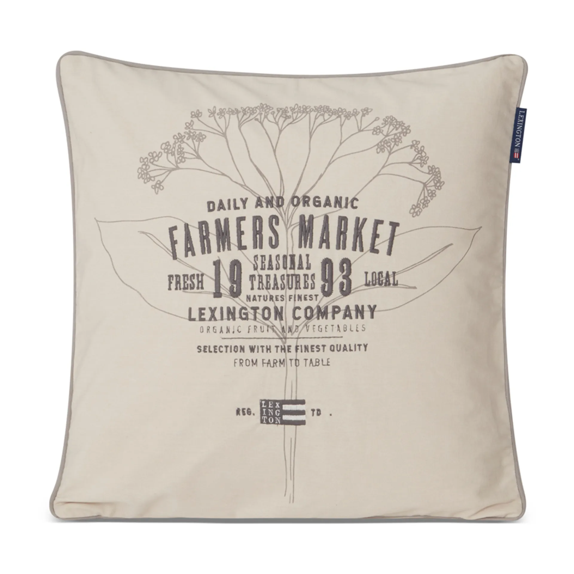 Farmers Market capa de almofada 50x50 cm, Beige Lexington
