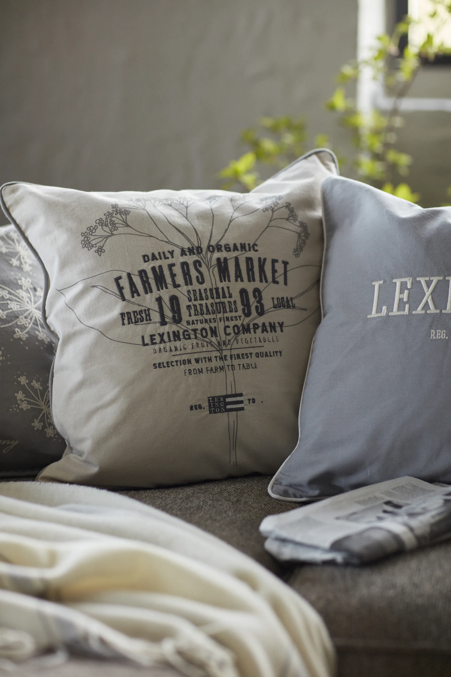 Farmers Market capa de almofada 50x50 cm, Beige Lexington