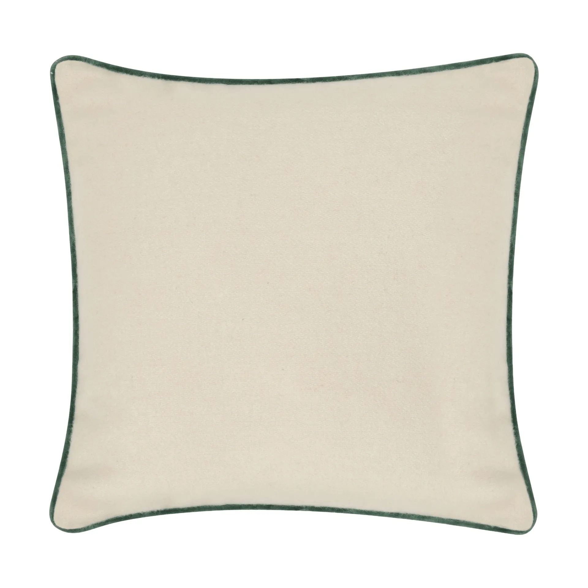Flower Embroidered Wool Mix capa de almofada 50x50 cm, Bege-claro-verde Lexington