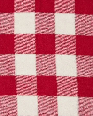 Fronha Checked Cotton Flanela 50x60 cm - Red-light bege - Lexington