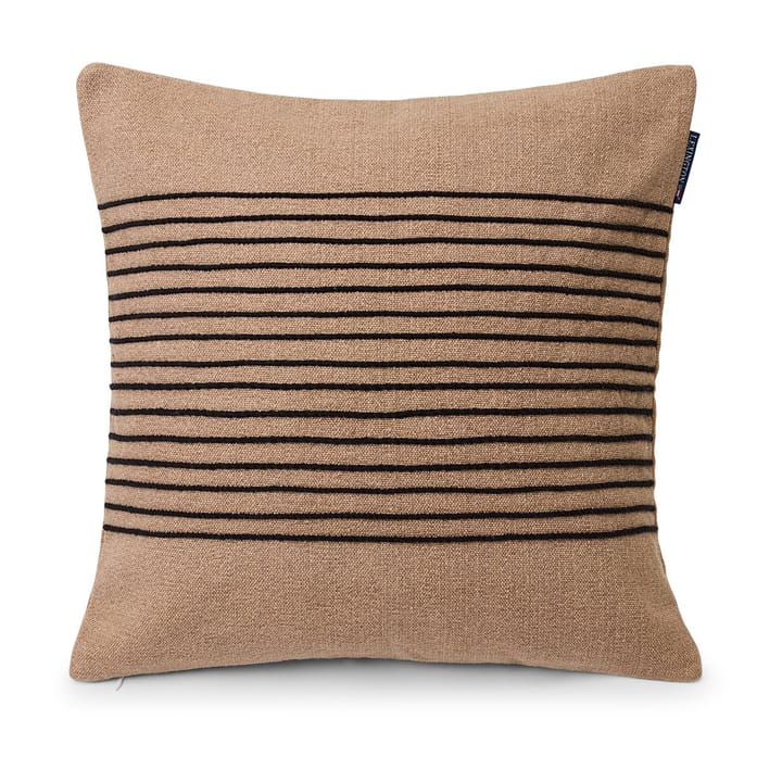 Fronha de algodão Deco Striped Canvase 50x50 cm, Bege-cinza Lexington