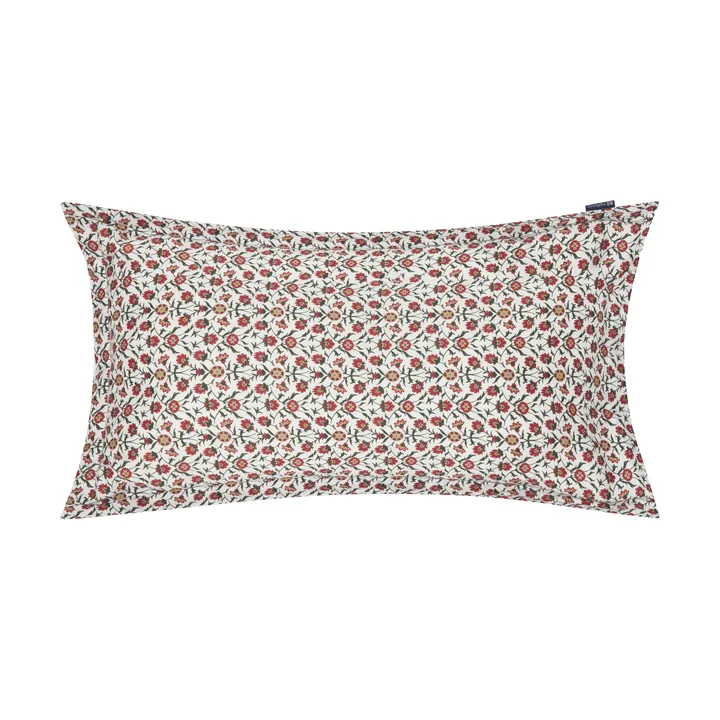 Fronha de cetim de algodão com estampado floral 50x90 cm - White-red-green-beige - Lexington