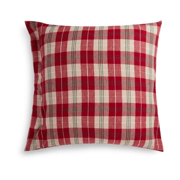 Fronha de flanela xadrez em algodão 50x60 cm - Vermelho-bege-verde-branco - Lexington