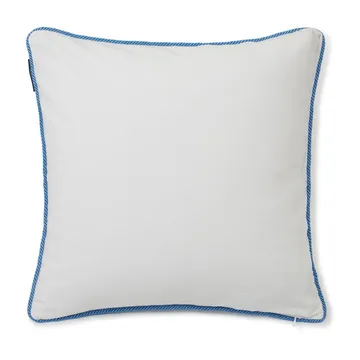 Fronha de sarja Logo 50x50 cm - Branco-azul - Lexington