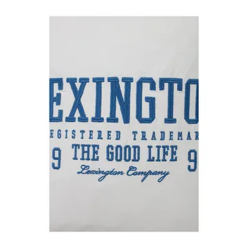 Fronha de sarja Logo 50x50 cm - Branco-azul - Lexington