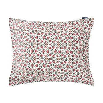 Fronha em cetim de algodão estampado flores 50x60 cm - White-red-green-beige - Lexington