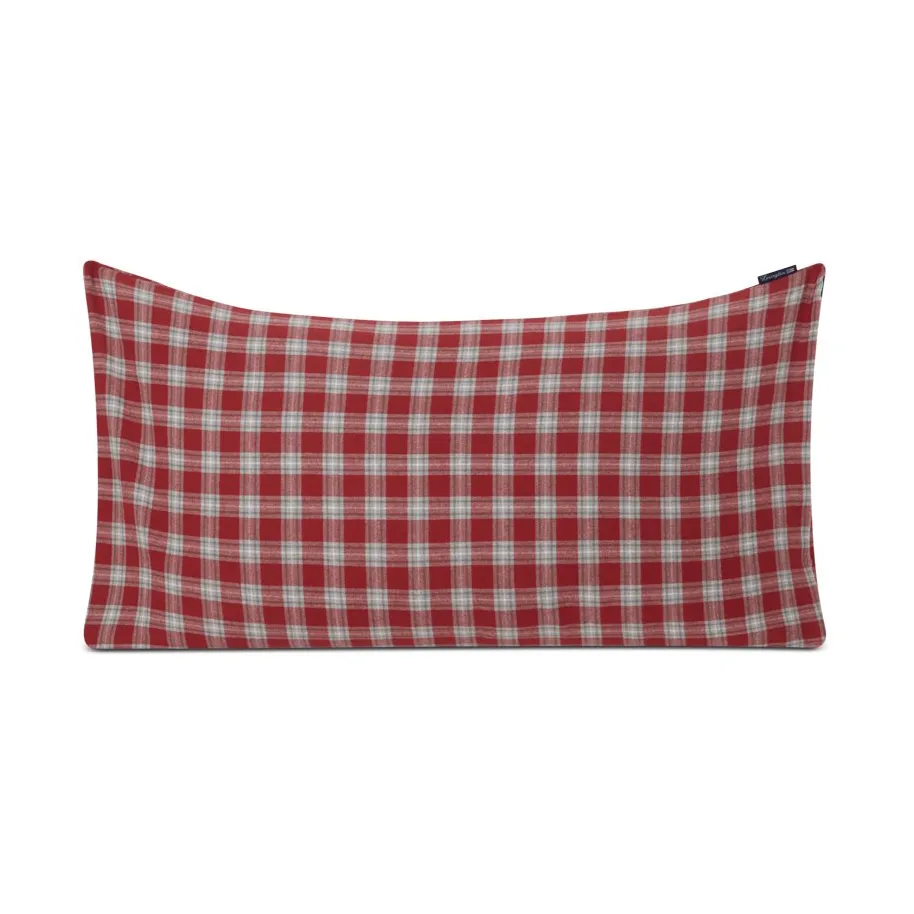Fronha flanela Checked 50x90 cm, vermelho-cinzento-branco Lexington