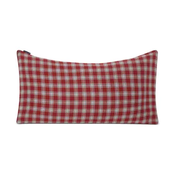 Fronha flanela Checked 50x90 cm - vermelho-cinzento-branco - Lexington