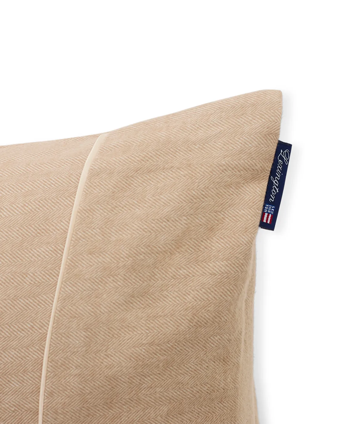 Fronha flanela Herringbone 50x60 cm , Bege-creme Lexington