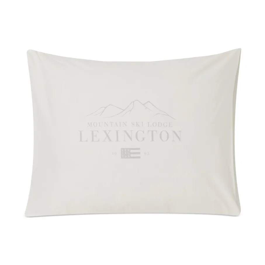 Fronha Lexington Printed Algodão Poplin 50x60 cm, branco-cinzento claro  Lexington