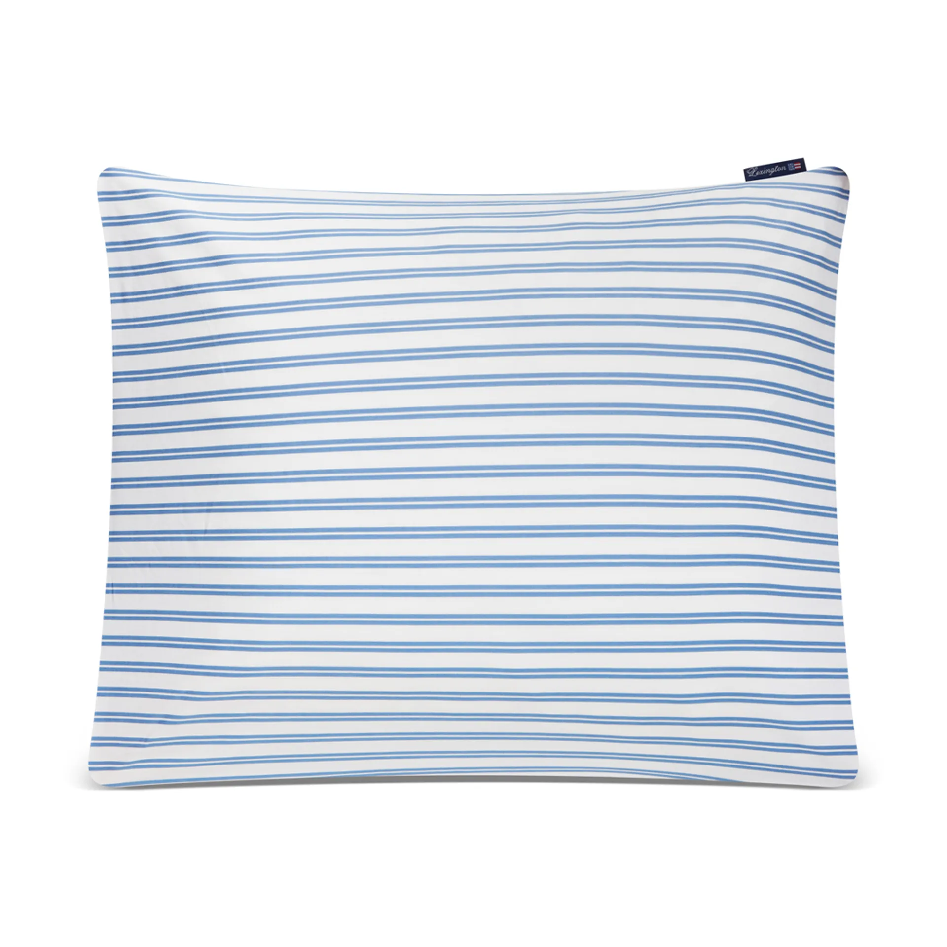 Fronha Striped Cotton Poplin 50x60 cm, Azul Lexington