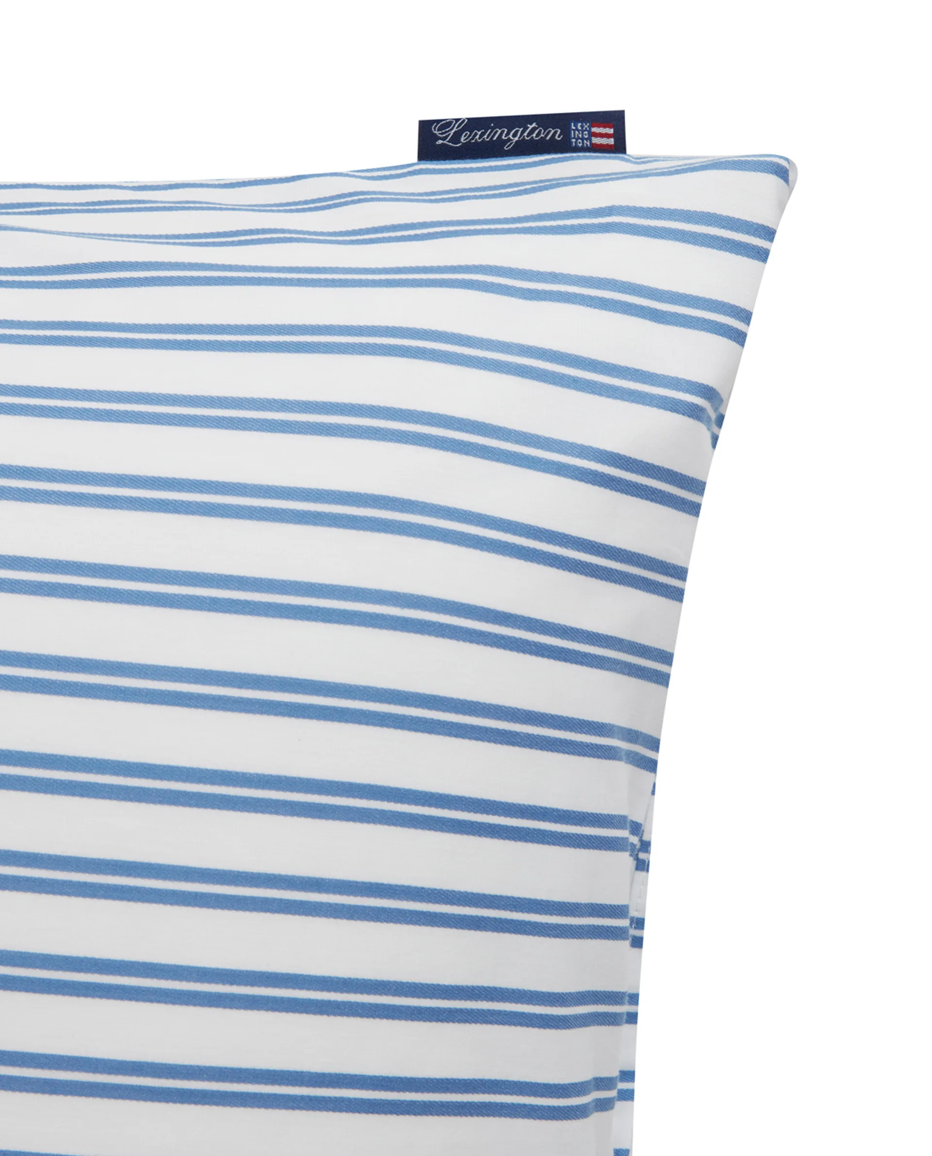 Fronha Striped Cotton Poplin 50x60 cm, Azul Lexington