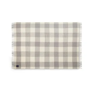 Gray Checked Recycled Wool manta 130x170 cm - Cinzento-branco - Lexington