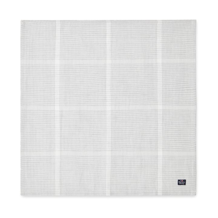 Guardanapo de algodão e linho Pepita Check 50x50 cm - branco-cinzento claro  - Lexington