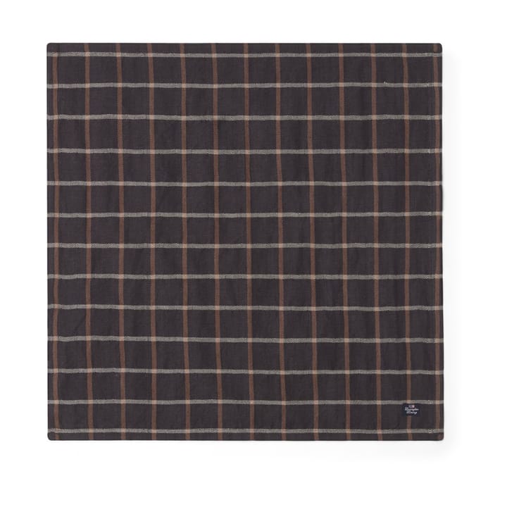Guardanapo de linho de algodão axadrezado 50x50 cm - Cinza escuro-bege - Lexington