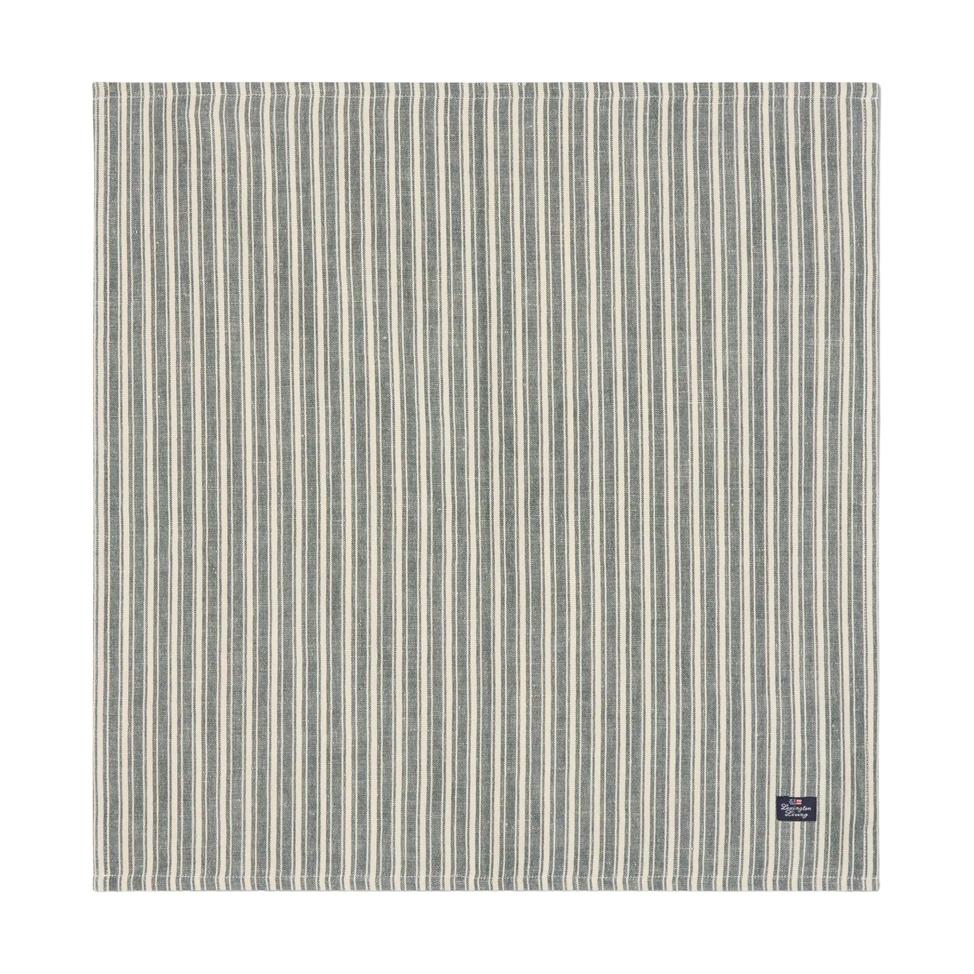 Guardanapos de linho às riscas, Green-light beige, 50x50 cm Lexington