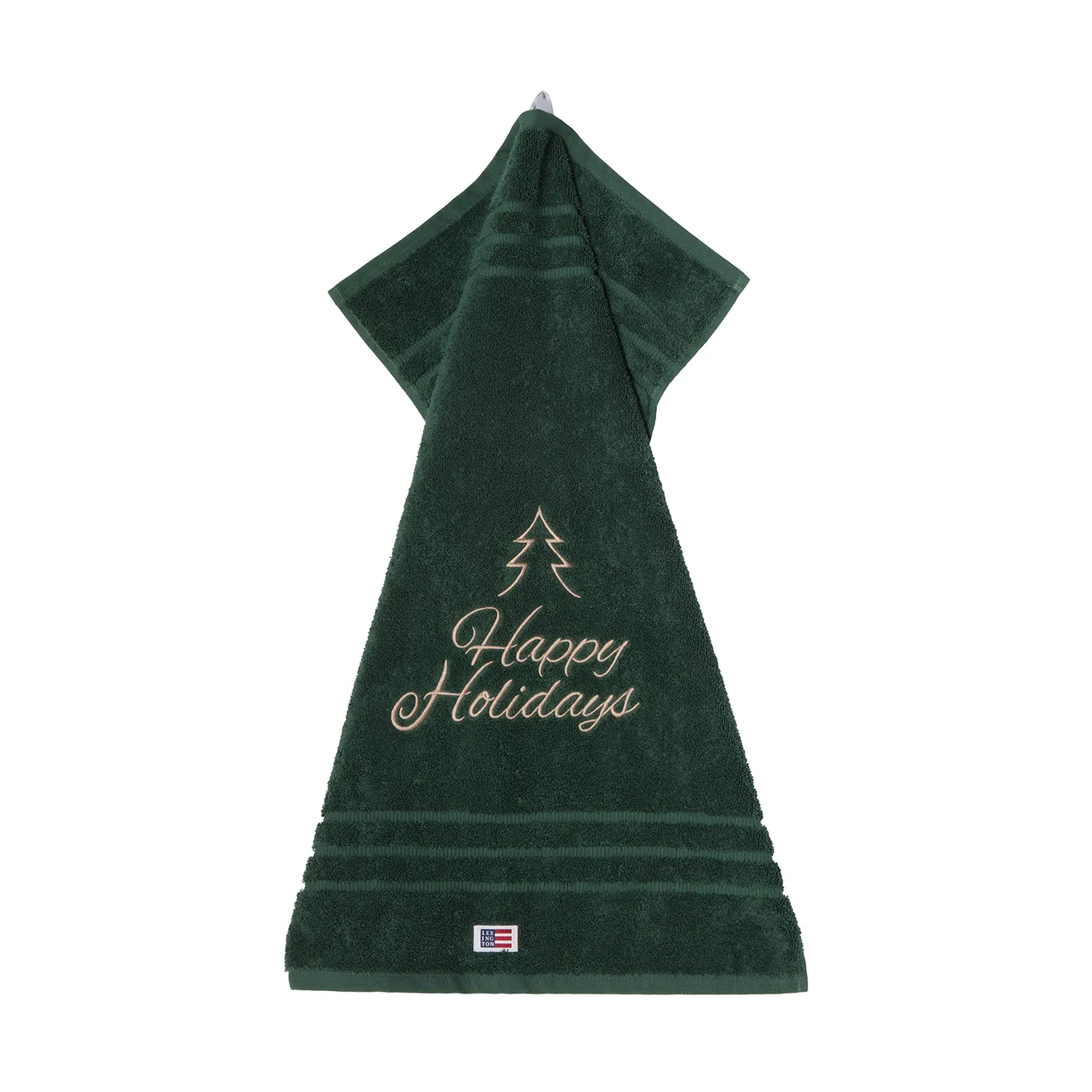 Happy Holidays Juniper ekologisk toalha 50x70 cm, Verde- bege claro Lexington