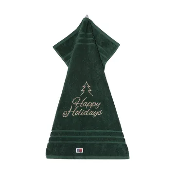 Happy Holidays Juniper ekologisk toalha 50x70 cm - Verde- bege claro - Lexington