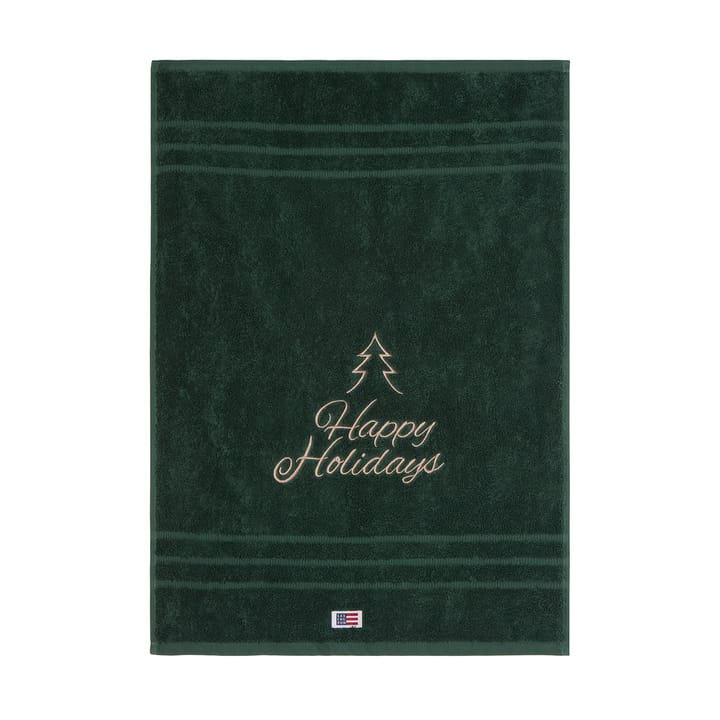 Happy Holidays Juniper ekologisk toalha 50x70 cm, Verde- bege claro Lexington