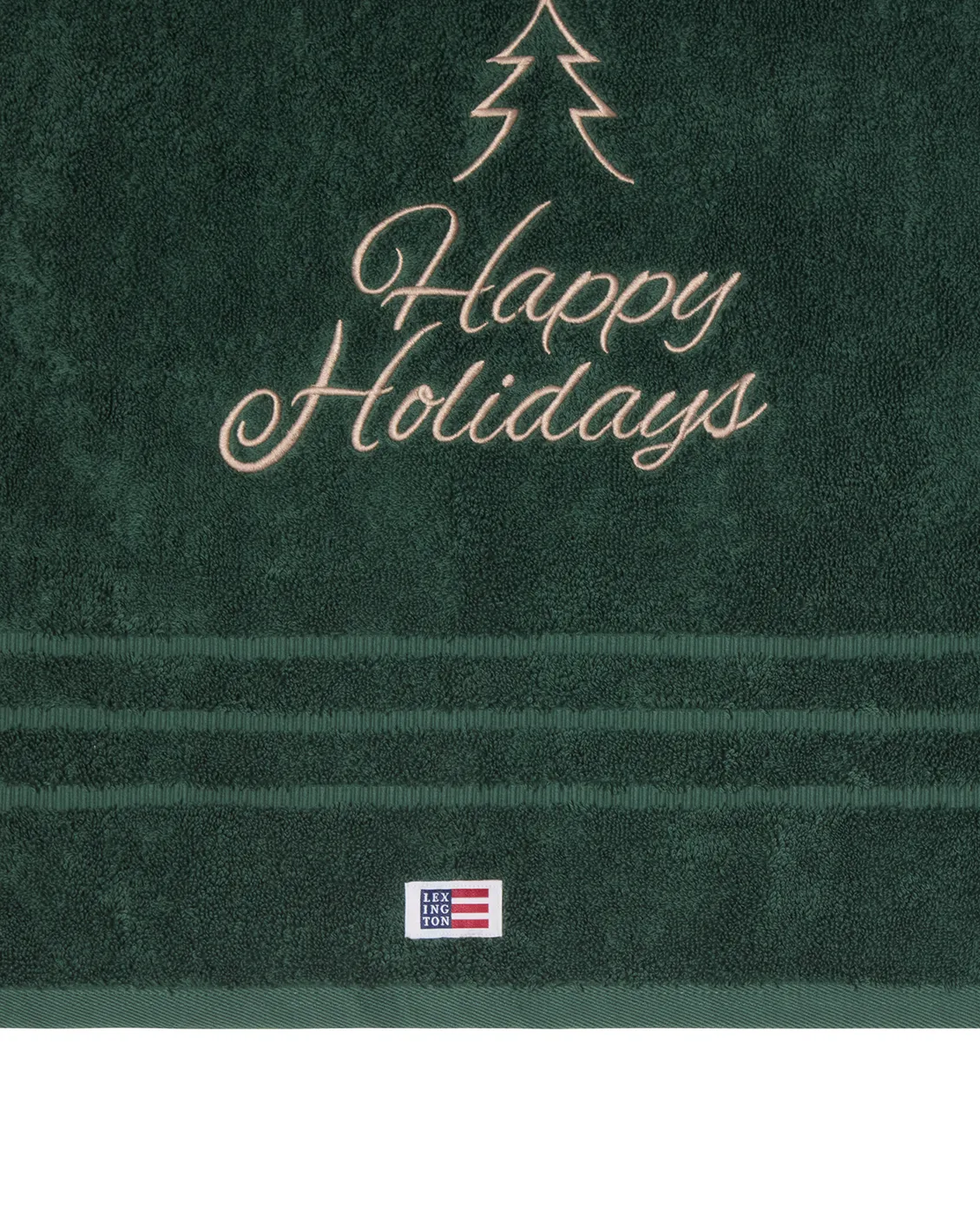 Happy Holidays Juniper ekologisk toalha 50x70 cm, Verde- bege claro Lexington