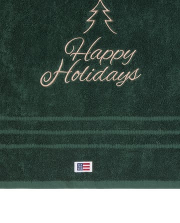Happy Holidays Juniper ekologisk toalha 50x70 cm - Verde- bege claro - Lexington
