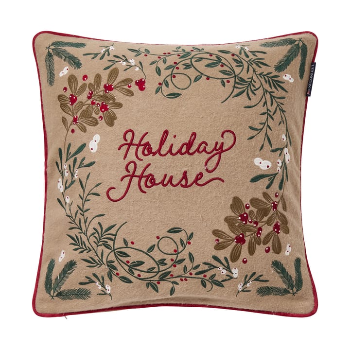 Holiday House mistura de lã capa de almofada 50x50 cm - Bege-multi - Lexington