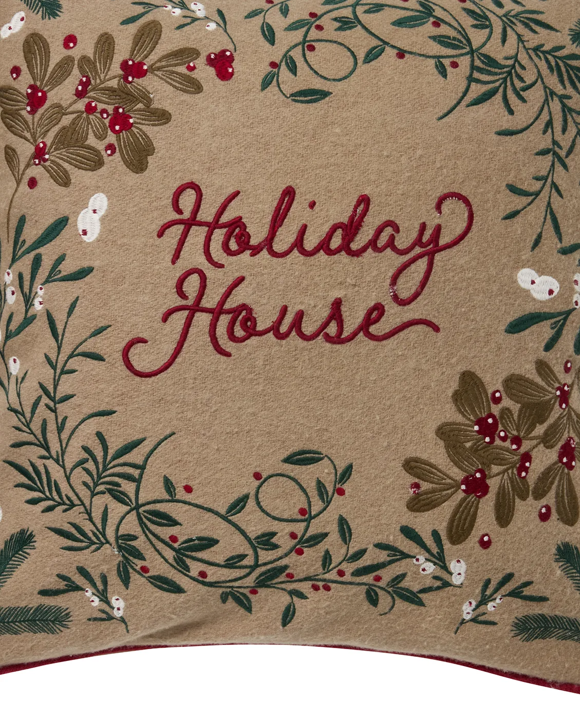 Holiday House mistura de lã capa de almofada 50x50 cm, Bege-multi Lexington