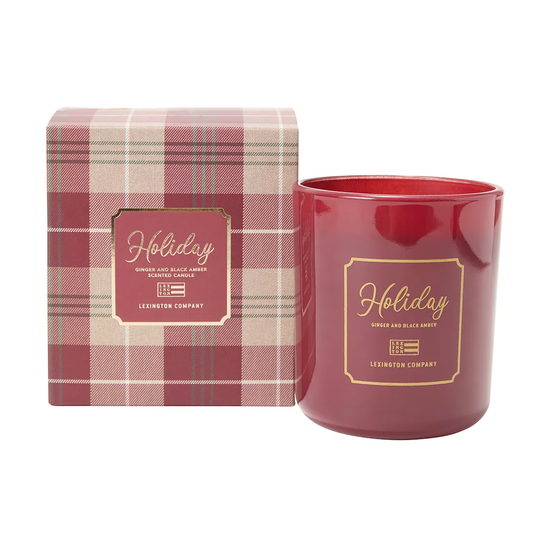 Holiday Vela perfumada 40 horas, Gengibre-âmbar negro Lexington