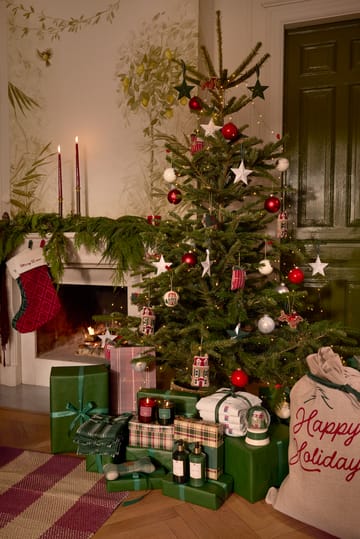 House ekologisk pendente de Natal em algodão veludo - Multicor - Lexington